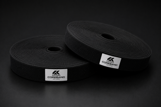KOVARA COREBAND - Hook & Loop – Black – 12mm x 50m