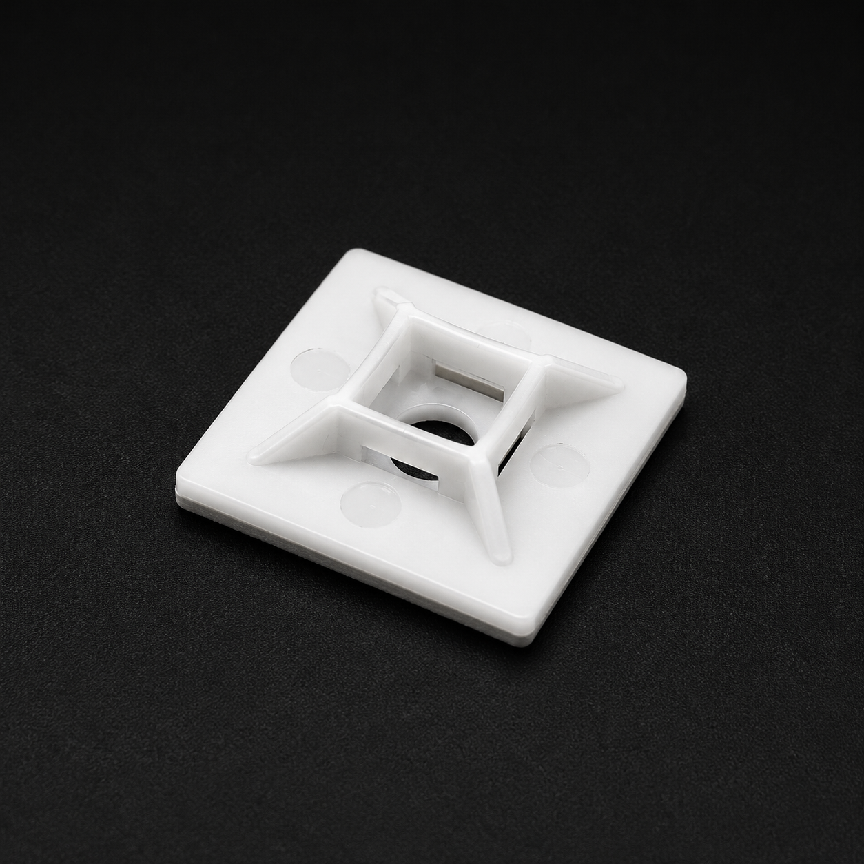 KOVARA Self-Adhesive Cable Tie Mount – White – 100 Pack - 3M Adhesive